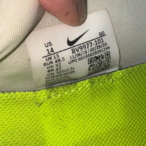 Mens Nike Air Max 2090 White Volt Valerian Blue Black Mens Size 14 BV9977-101 - Picture 9 of 12